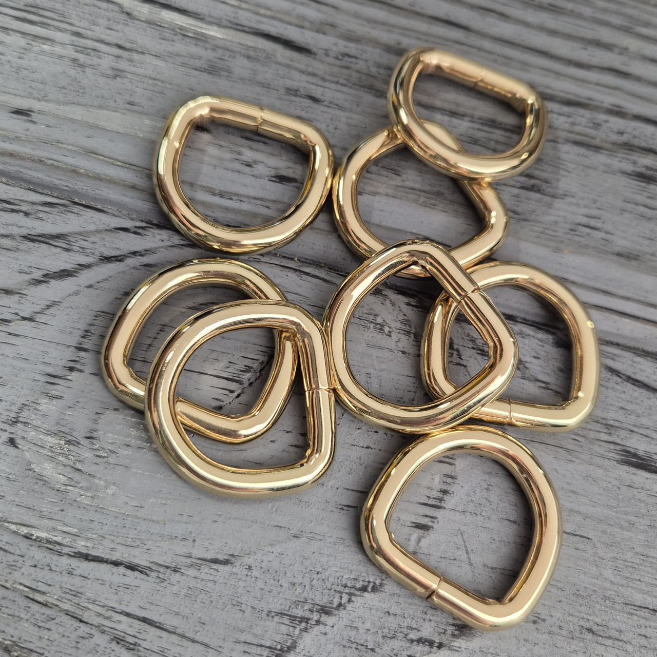 Півкільце 20х20х5 мм Золото Глянець, фото 1