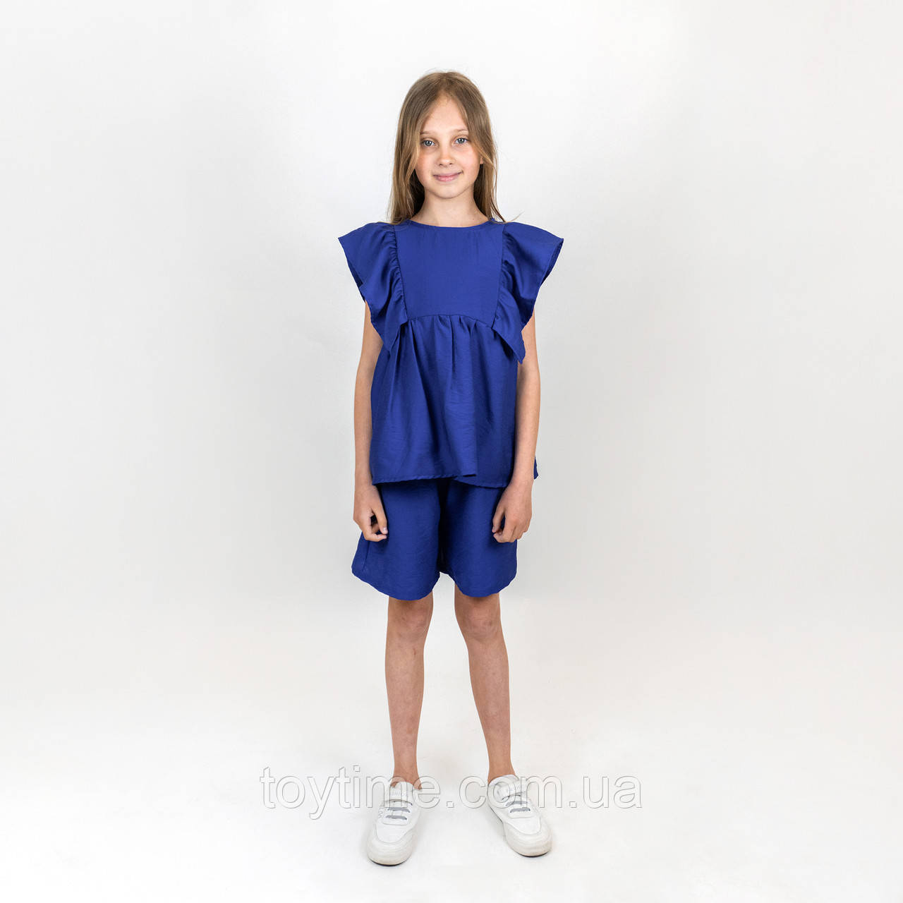 Костюм для дівчинки топ та шорти Blue, фото 1