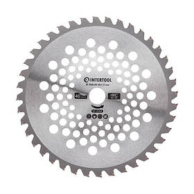 Тримерний диск ø255 мм 40 зубців INTERTOOL DT-2352 хвильовий ніж для косарки