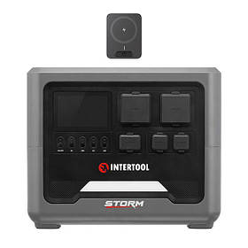 Станція енергії портативна 1.8 кВт, LiFePO4, повербанк, бездротова зарядка INTERTOOL