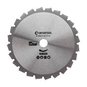 Твердосплавний ніж для тримера 228 мм INTERTOOL DT-2353 24 зубці