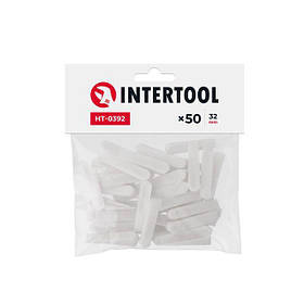 Клини для плитки 32 мм, 50 штук, система вирівнювання INTERTOOL HT-0392