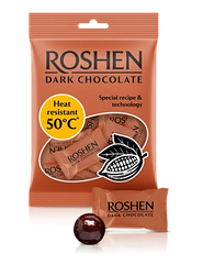 Шоколад чорний термостійкий Roshen 80 грамів кульки в індивідуальних обгортках