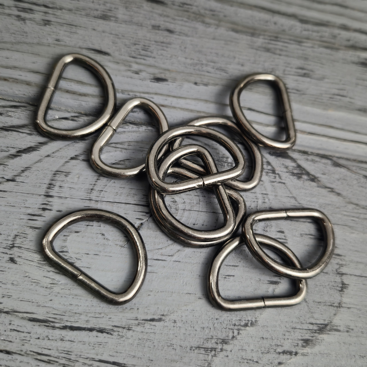 Напівкільце 20х12х3 мм Темний нікель, фото 1