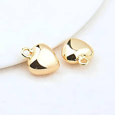 Металеве серце RESTEQ 100 шт. Набір серця з металу під золото. Серця для рукоділля, фото 4