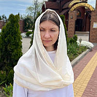 Хомут Снуд "Сяйво Зірок" для дорослих Єкрю Шифон арт.91449883  50*110 см(р)