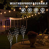 EAMBRITE Світлодіодні білі березові гілки, гірлянди 30 дюймів, 60 л, вставлені в розетку, освітлені гілки верби, фото 5