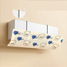 Дефлектор на кондиціонер, 89,5x26,5 см, пластик, Жовтий (Захисний екран від холодного повітря)