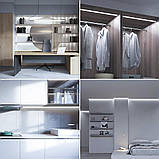 COB LED стрічка 24V Холодний білий 6000K 2m, Arote LED стрічка 3 мм шириною димоване світло високої щільності DIY 384LEDs/м, фото 6