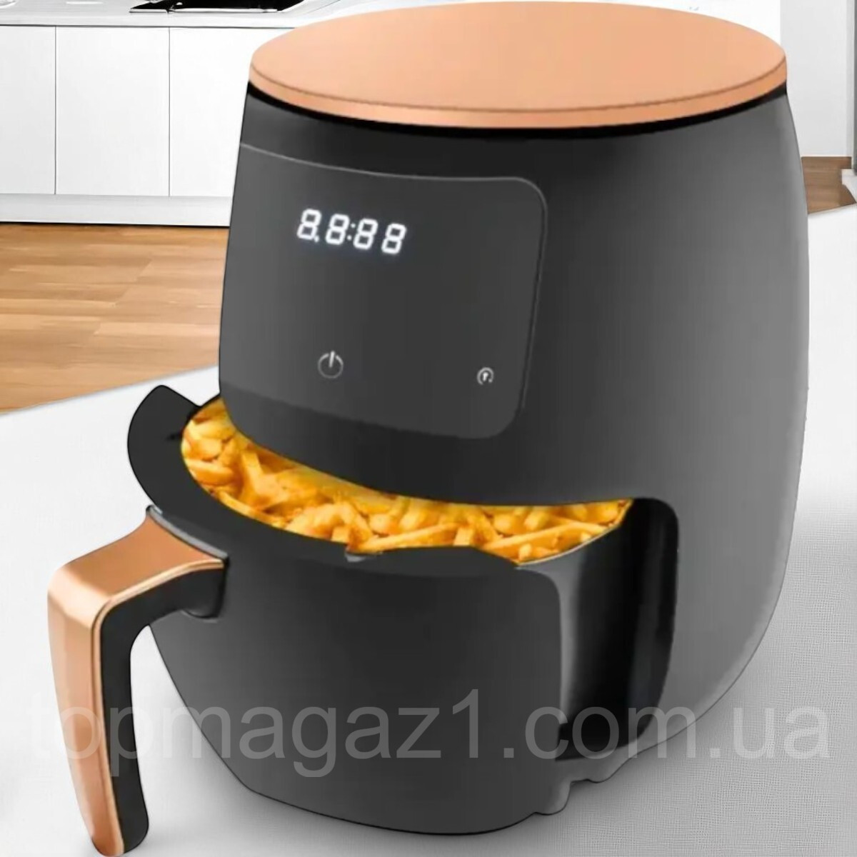 Аерофритюрниця безолійна 6 л 3200 Вт Top Kitchen мультипіч-гриль з терморегулятором на 4 програми, фото 1