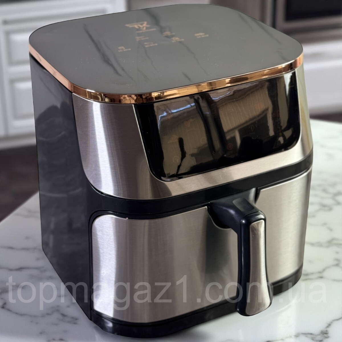 Аерофритюрниця безмасляна 10 л Top Kitchen 4200 Вт мультипіч з терморегулятором і таймером антипригарна, фото 1