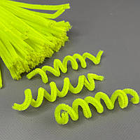 Пухнастий дріт (синель) 30 см - жовтий яскравий флуоресцентний