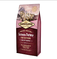 Сухий корм Carnilove kitten Salmon&Turkey для кошенят лосось і і індичка 6 кг