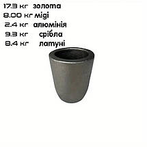Графітовий тигель  ВЕЛИКИЙ 120×145мм, 6 кг для плавлення металів, фото 3