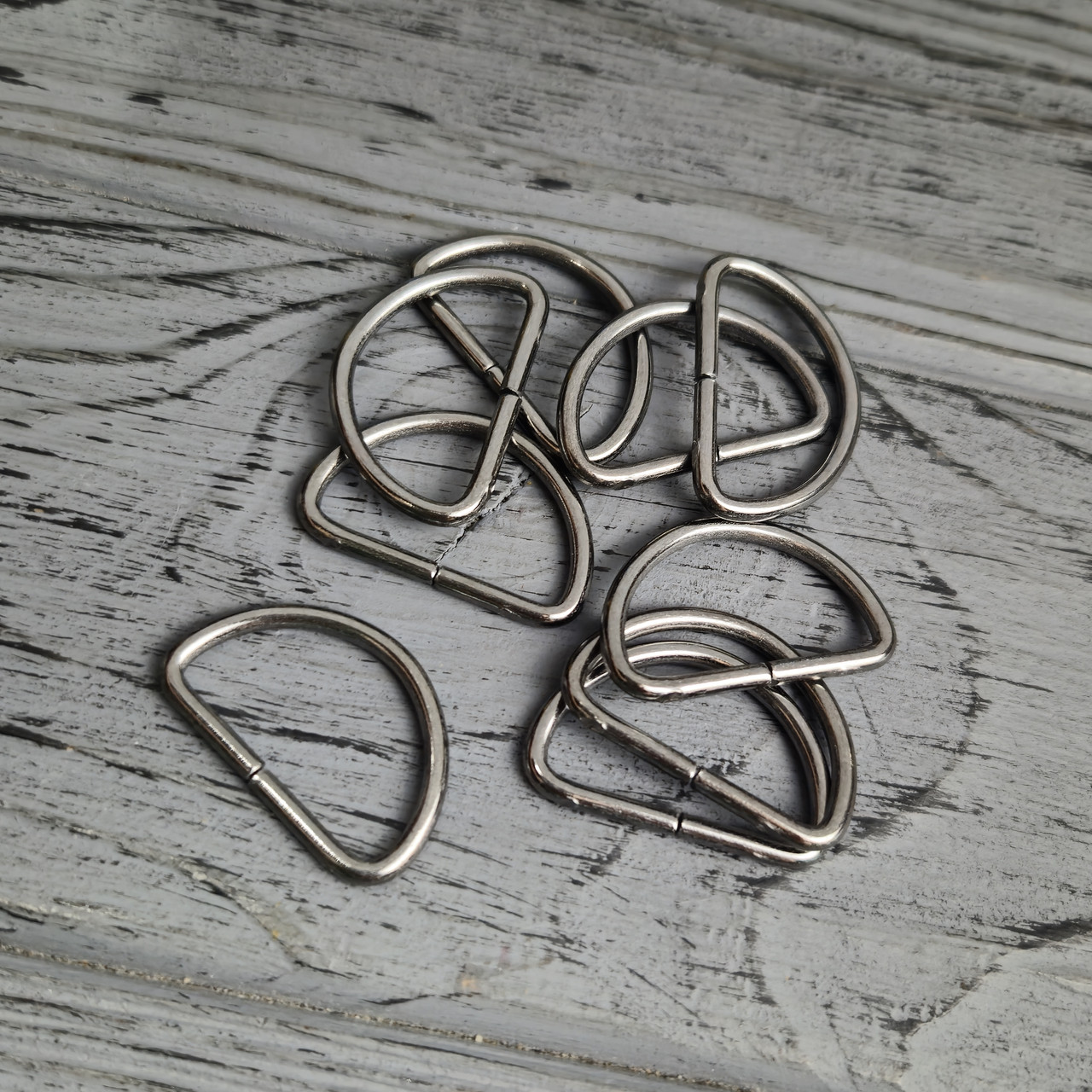 Напівкільце 25х15х2.5 мм темний нікель (100 шт), фото 1