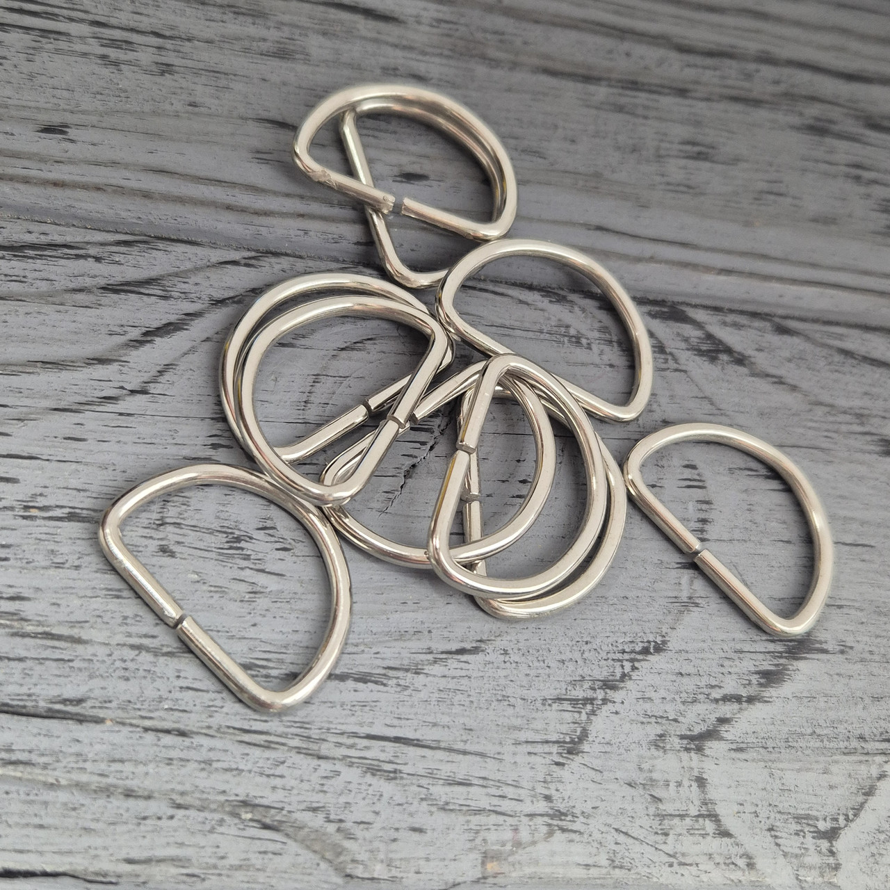 Напівкільце 25х15х2.5 мм нікель (100 шт), фото 1