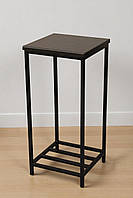 Барний стілець у стилі loft чорний/венге Marius