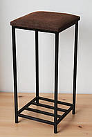 Металевий барний стілець у стилі лофт Marius з м'яким сидінням