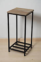 Барний табурет 65 см чорний/дуб сонома Marius