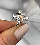 Срібна жіноча каблучка кільце метелик, фото 3