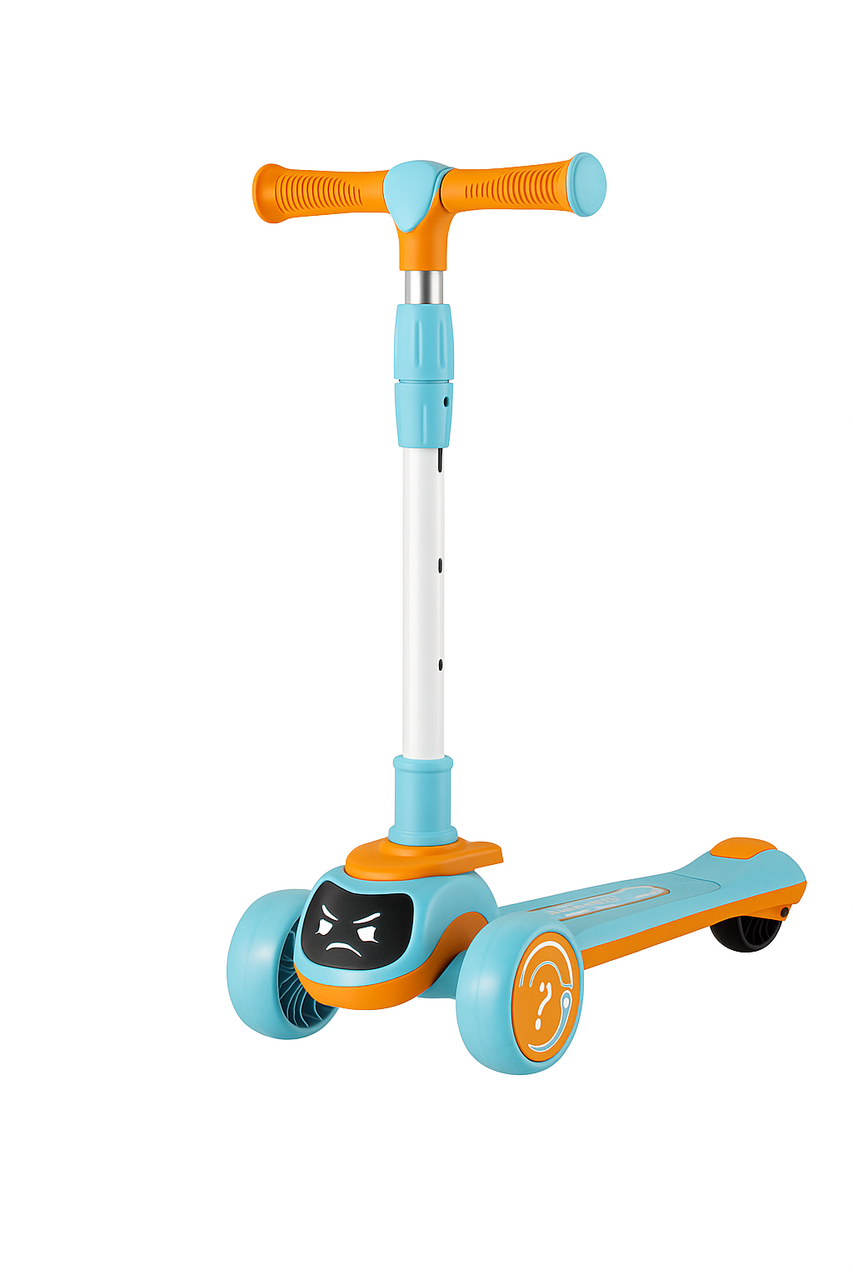 Дитячий самокат триколісний з музикою і підсвіткою легкий для дітей від 3 років, фото 1