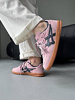 Рожеві жіночі замшеві кросівки Asics x Hay Skyhand Pink Демісезонні кеди Асікс Тайгер