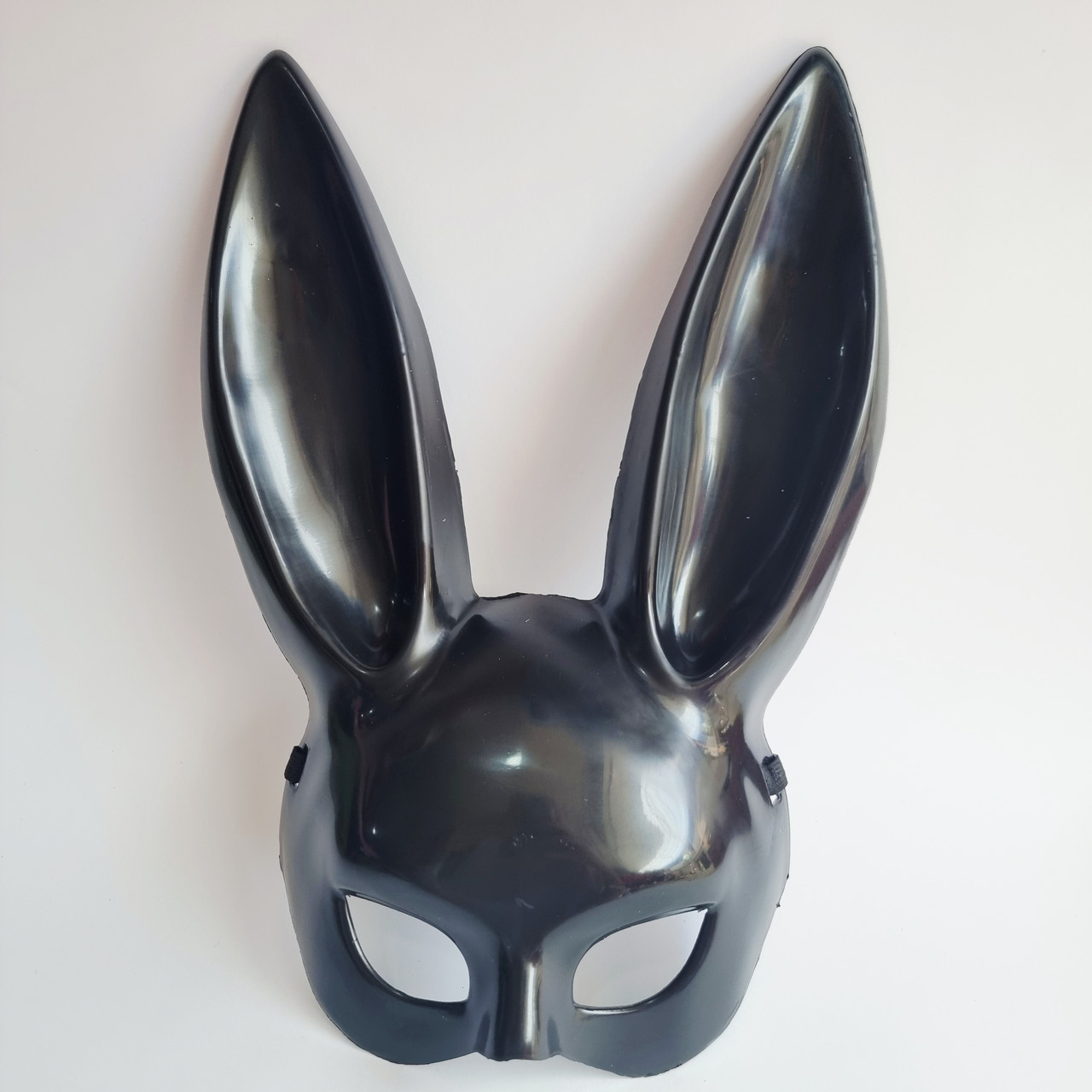 Маска зайчик Playboy чорна, 35 см, фото 1