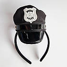 Обруч із кепкою поліцейського №3, об'єм голови 52-56 см, фото 2