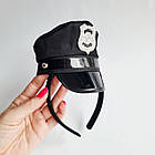 Обруч із кепкою поліцейського №3, об'єм голови 52-56 см, фото 3