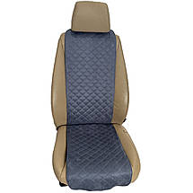 Чохол універсальний, накидка - майка на переднє сидіння авто з алькантари, сіра (Вузька), фото 2