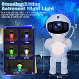 Проектор Astronaut Galaxy, Astronaut Star Projector Light з туманою, 8 режимів проекційної лампи, Обертання на 360° та проектор, фото 3