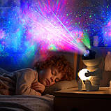 Проектор Astronaut Galaxy, Astronaut Star Projector Light з туманою, 8 режимів проекційної лампи, Обертання на 360° та проектор, фото 4