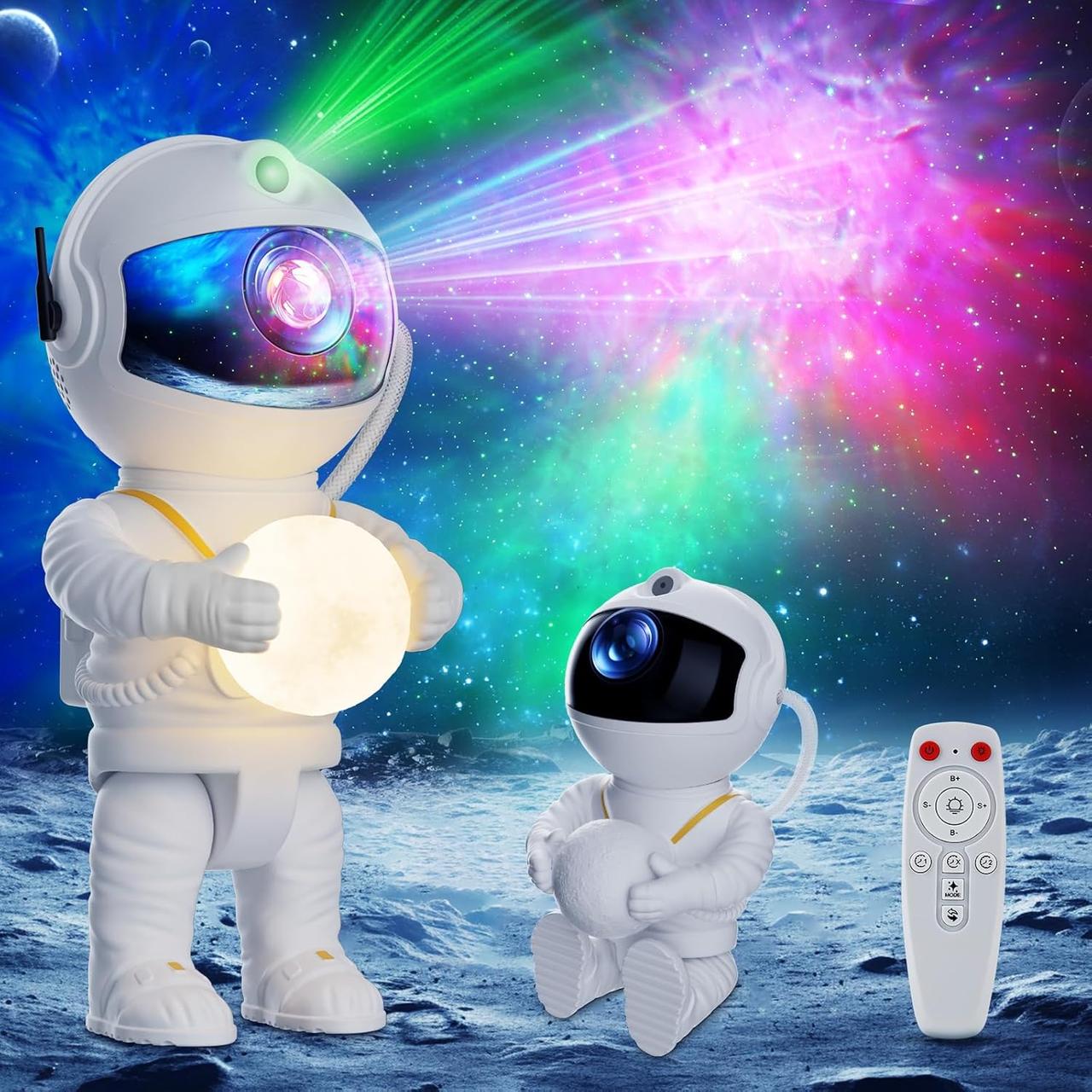 Проектор Astronaut Galaxy, Astronaut Star Projector Light з туманою, 8 режимів проекційної лампи, Обертання на 360° та проектор, фото 1