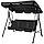 Садова гойдалка Ecarla H001CZ 3-х місна Чорний, фото 6