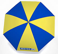 Парасолька у вигляді українського прапора RESTEQ. Парасолька-тростина національна. Велика жовто-блакитна парасолька для двох, фото 3
