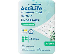 Пелюшки дитячі 10шт Med Super 60х90 ТМ ACTILIFE