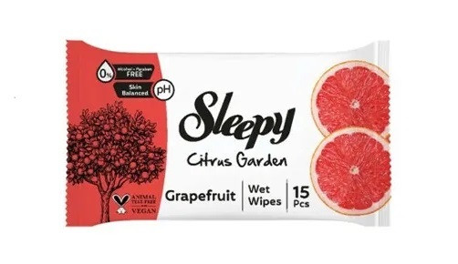 Вологі серветки Sleepy Citrus Garden (Grapefruit) 15 шт, фото 1
