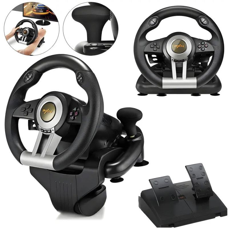 Ігрове руль з USB PXN V3 Pro (PC/PS3/PS4/Xbox One/Switch), фото 1