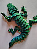 3Д дракон-хамелеон з широкими лапами, рухлива антистресс іграшка., фото 2