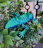 3Д дракон-хамелеон з широкими лапами, рухлива антистресс іграшка., фото 6