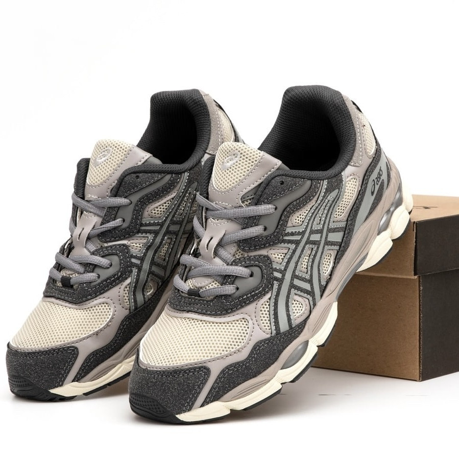 Чоловічі кросівки Asics Gel NYC весна осінь літо демісезонний (сірі). Живе фото, фото 1