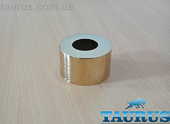 Золотий круглий фланець ThermoPulse Gold розмір D67 мм / висота 40 мм, під внутрішній розмір 1" (32мм). Латунь