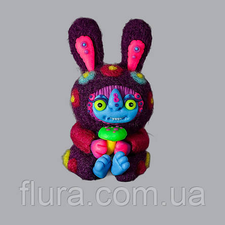 Іграшка ручної роботи кишеньковий друг з валяної вовни / Фігурка оберіг для дому подарункова, фото 1