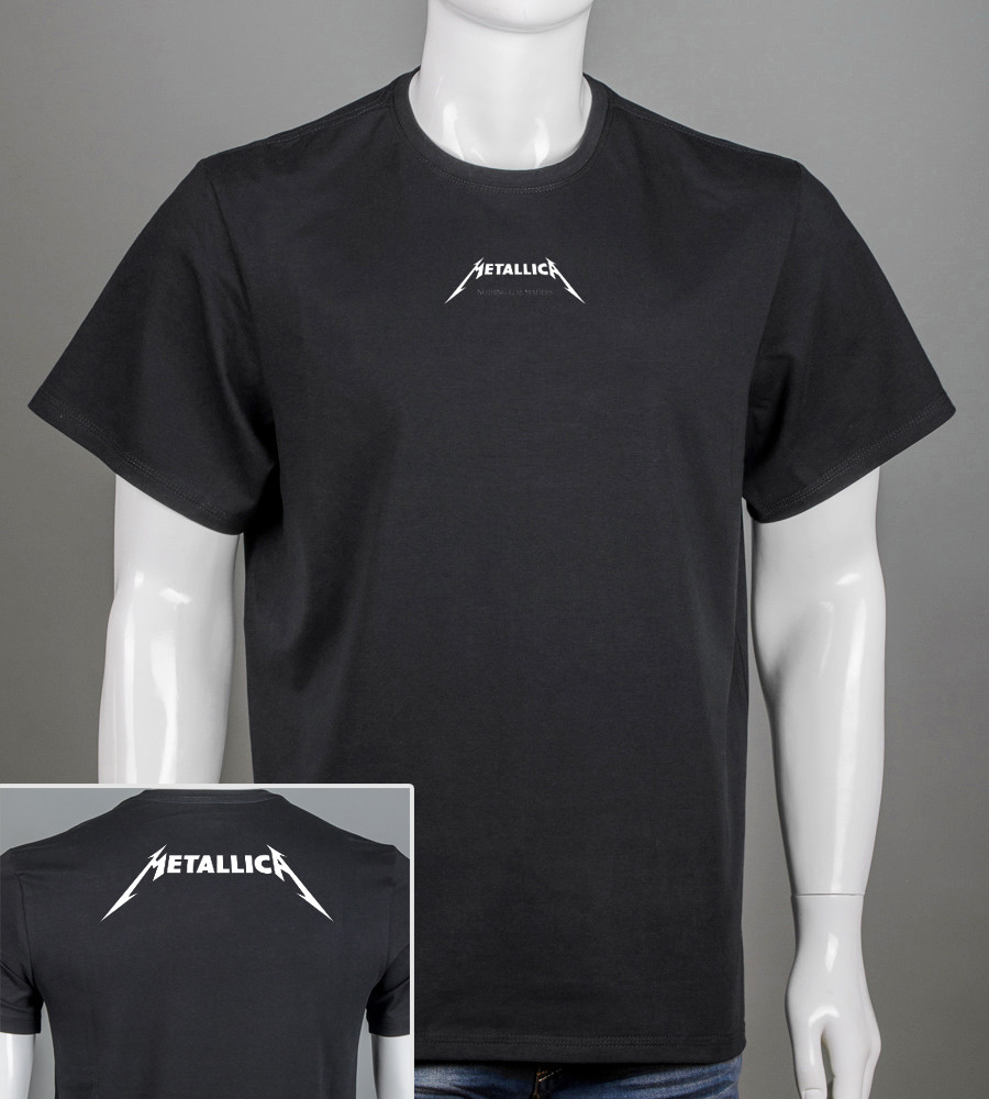 Футболка батал Metallica 2413б (Уп.4шт 3XL,4XL), Чорний, фото 1