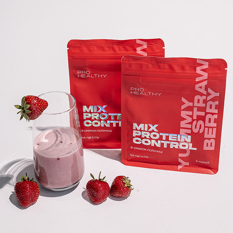 Mix Protein Control Полуниця Протеїновий коктейль Чойс для схуднення Choice Mix Protein Control Strawberry