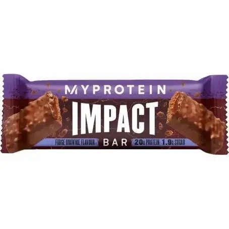 Батончик протеїновий MyProtein Impact Protein Bar Fudge Brownie, 64г (упаковка 12 шт), фото 1