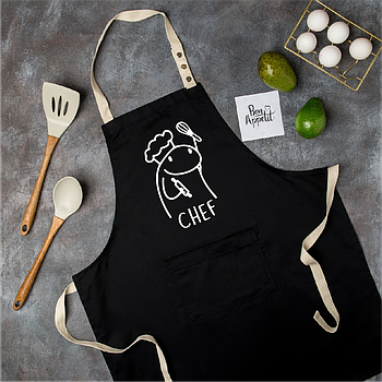 Фартух для кухні з прикольним принтом "Chef"