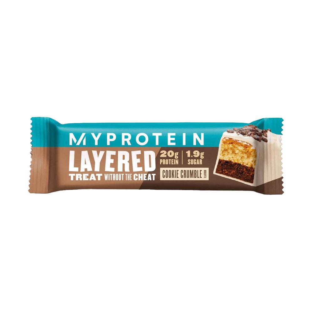 Протеїновий батончик MyProtein Layered Bar Cookie Crumble, 60г (упаковка 12 шт), фото 1