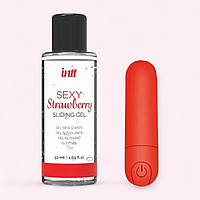 Секс-набір: вібропуля + оральний лубрикант Intt DOUBLE FUN