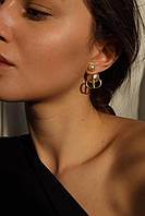 Сережки Діор перли позолота 18 К/сережки з перлами